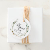 水エレガント色リースサンキューメッセージカード フェイバータグ (インサイチュ)