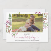 水エレガント色リーフ母の日の写真 シーズンカード (正面)