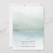 水エレガント色レイクアンドツリーズブライダルシャワー 招待状 (裏面)