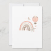 水エレガント色レインボー赤ちゃんシャワーInvitati 招待状 (裏面)