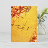 水エレガント色レッドと金ゴールドポインセチア結婚ズ サンキューカード (スタンド正面)