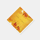 水エレガント色レッドと金ゴールドポインセチア結婚ズ スタンダードカクテルナプキン (角)