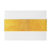 水エレガント色レッドと金ゴールドポインセチア結婚ズ 招待状ベリーバンド (裏面例)