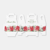 水エレガント色レッドポインセチアブライダルシャワーFa フェイバーボックス (折り畳みなし)