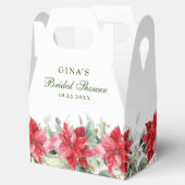 水エレガント色レッドポインセチアブライダルシャワーFa フェイバーボックス (オープン)