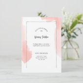 水エレガント色レッドミニマ結婚リスト 招待状 (スタンド正面)