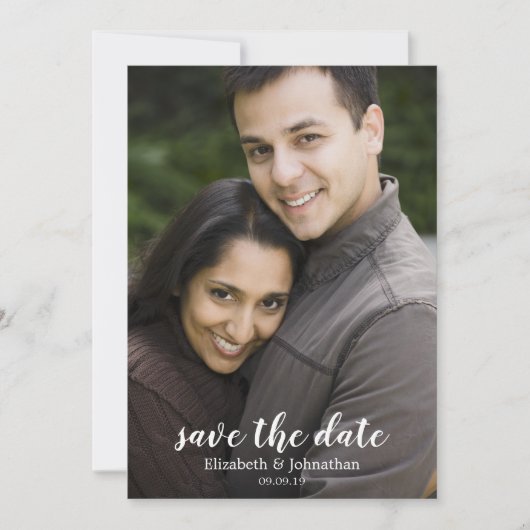 水エレガント色レッドローズウェディング日付を保存 招待状 (正面)