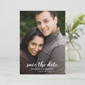 水エレガント色レッドローズウェディング日付を保存 招待状 (スタンド正面)