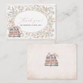 水エレガント色レトロな花ブライダルシャワー ノートカード (正面/裏面)