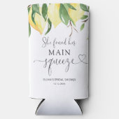 水エレガント色レモンブライダルシャワーカスタム スリム缶クーラー (正面)