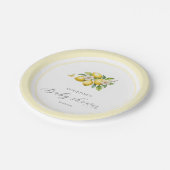水エレガント色レモンベビーシャワー ペーパープレート (アングル)