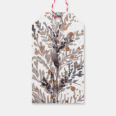 水エレガント色ロビンクリスマスブランチ ギフトタグ (裏面)