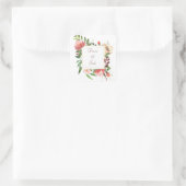 水エレガント色ローズブーケシール スクエアシール (バッグ)