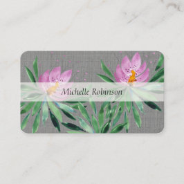 水エレガント色ロータスフラワープロフェッショナル 名刺