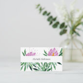 水エレガント色ロータスフラワープロフェッショナル 名刺 (スタンド正面)