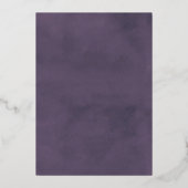 水エレガント色ローレルリースベビーシャワー実在 箔招待状 (裏面)