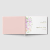 水エレガント色ワイルドフラワーアート ゲストブック (全面)