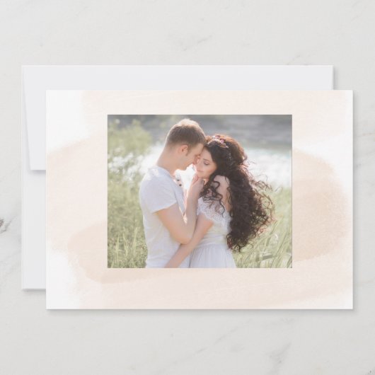 水エレガント色ワイルドフラワーガーデンフォト セーブザデート (裏面)