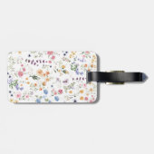 水エレガント色ワイルドフラワーガーデンモノグラム ラゲッジタグ (裏面横)