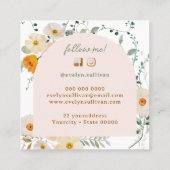 水エレガント色ワイルドフラワーズ名刺 スクエア名刺 (裏面)