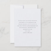 水エレガント色ワイルドフラワーズ結婚フローラ サンキューカード (裏面)