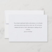 水エレガント色ワイルドフラワーズ結婚フローラ サンキューカード (裏面)