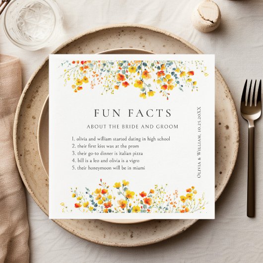 水エレガント色ワイルドフラワーズ結婚フローラ スタンダードカクテルナプキン