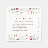 水エレガント色ワイルドフラワーズ結婚フローラ スタンダードカクテルナプキン (正面)