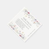 水エレガント色ワイルドフラワーズ結婚フローラ スタンダードカクテルナプキン (角)