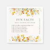 水エレガント色ワイルドフラワーズ結婚フローラ スタンダードカクテルナプキン (正面)