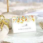 水エレガント色ワイルドフラワーズ結婚フローラ テーブルナンバー