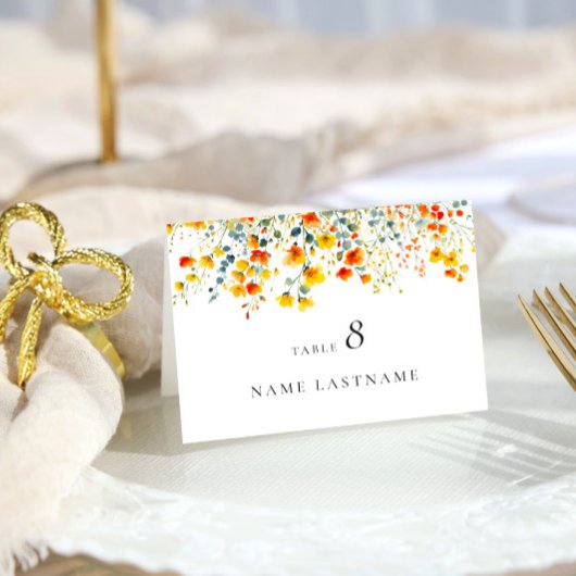 水エレガント色ワイルドフラワーズ結婚フローラ テーブルナンバー