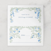 水エレガント色ワイルドフラワーズ結婚フローラ プレイスカード (外部開封)