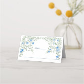 水エレガント色ワイルドフラワーズ結婚フローラ プレイスカード (正面)
