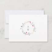 水エレガント色ワイルドフラワーズ結婚フローラ 出欠カード (裏面)