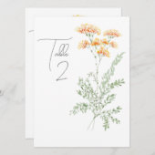 水エレガント色ワイルドフラワーテーブル番号 プログラム (正面/裏面)