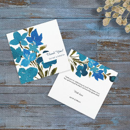 水エレガント色ワイルドフラワーフラットサンキューカード サンキューカード