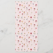 水エレガント色ワイルドフラワーフローラのメ結婚ニュー メニュー (裏面)