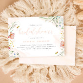 水エレガント色ワイルドフラワーフローラブライダルシャワー 招待状