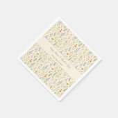 水エレガント色ワイルドフラワーフローラ結婚ズ スタンダードカクテルナプキン (角)