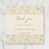 水エレガント色ワイルドフラワーフローラ結婚ズ フェイバータグ (裏面)