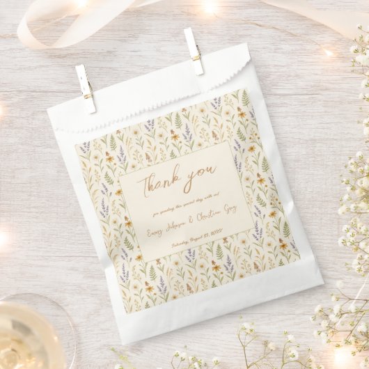 水エレガント色ワイルドフラワーフローラ結婚ズ フェイバーバッグ (クリップ留めされた状態)