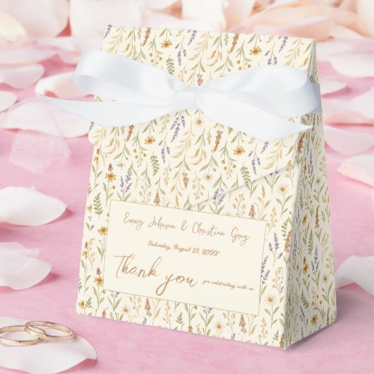 水エレガント色ワイルドフラワーフローラ結婚ズ フェイバーボックス (ウェディング)