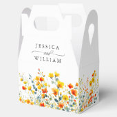 水エレガント色ワイルドフラワーフローラ結婚ズ フェイバーボックス (オープン)