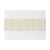 水エレガント色ワイルドフラワーフローラ結婚ズ 招待状ベリーバンド (裏面例)