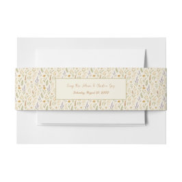 水エレガント色ワイルドフラワーフローラ結婚ズ 招待状ベリーバンド