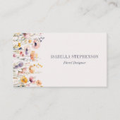 水エレガント色ワイルドフラワーフローラ 名刺 (正面)