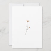 水エレガント色ワイルドフラワーブライダルシャワー 招待状 (裏面)