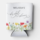 水エレガント色ワイルドフラワーブライダルシャワー 缶クーラー (正面)