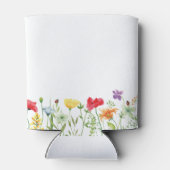 水エレガント色ワイルドフラワーブライダルシャワー 缶クーラー (裏面)